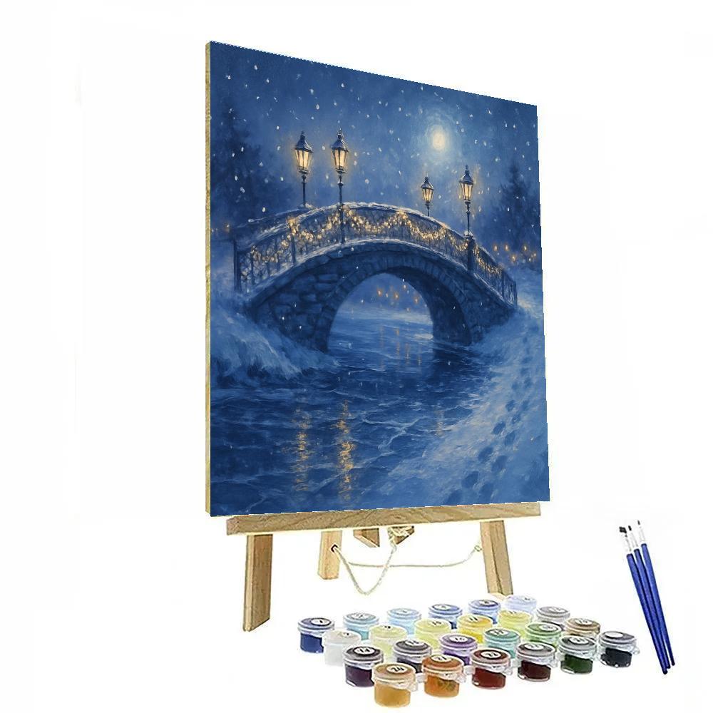 Midwinter Lantern Bridge Paint by numbers kits