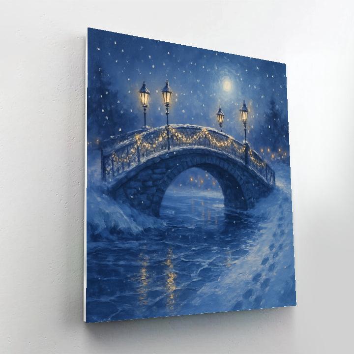Midwinter Lantern Bridge Paint by numbers kits