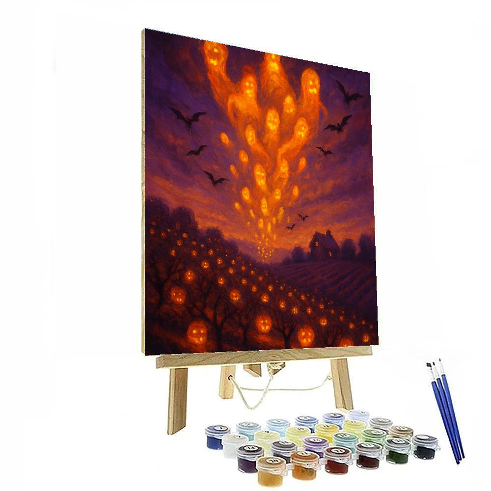 Haunted Orchard Lantern Flight Numbered painting kits