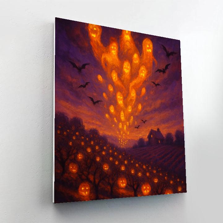 Haunted Orchard Lantern Flight Numbered painting kits