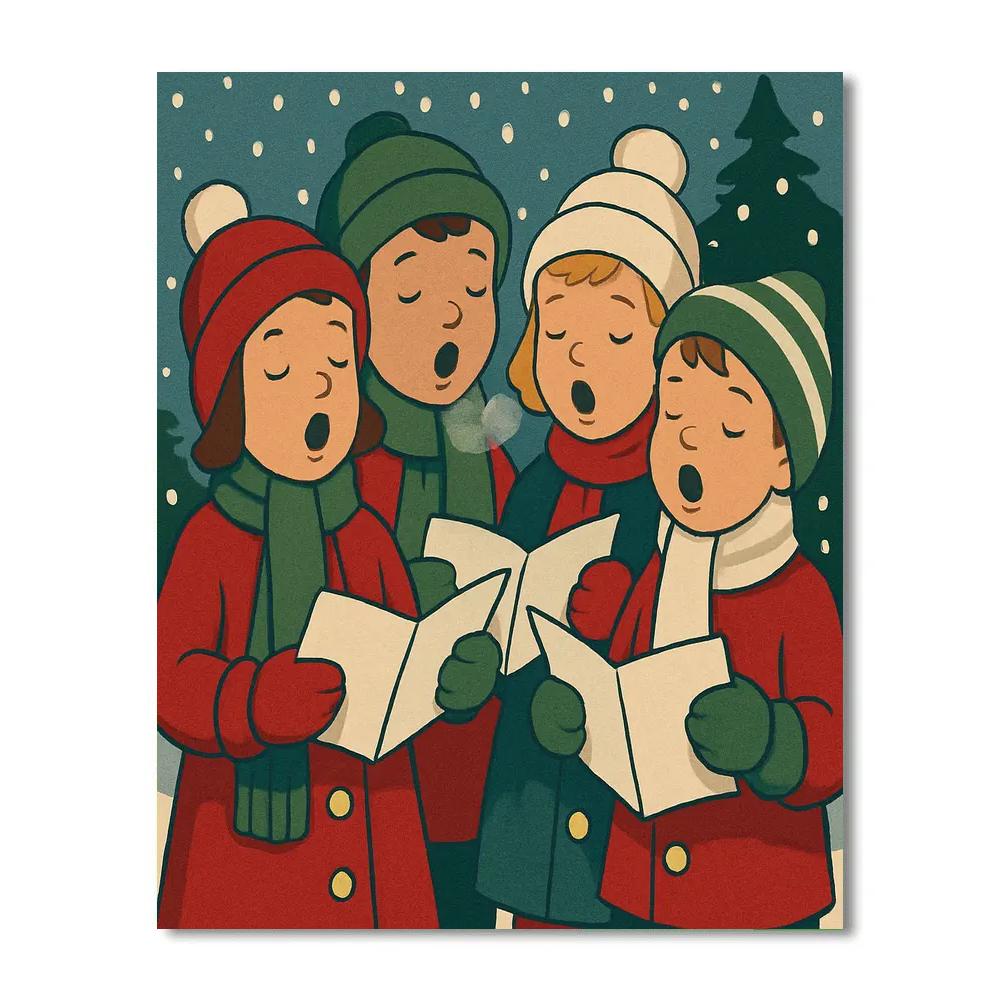 Childrens Snow Choir Number painting