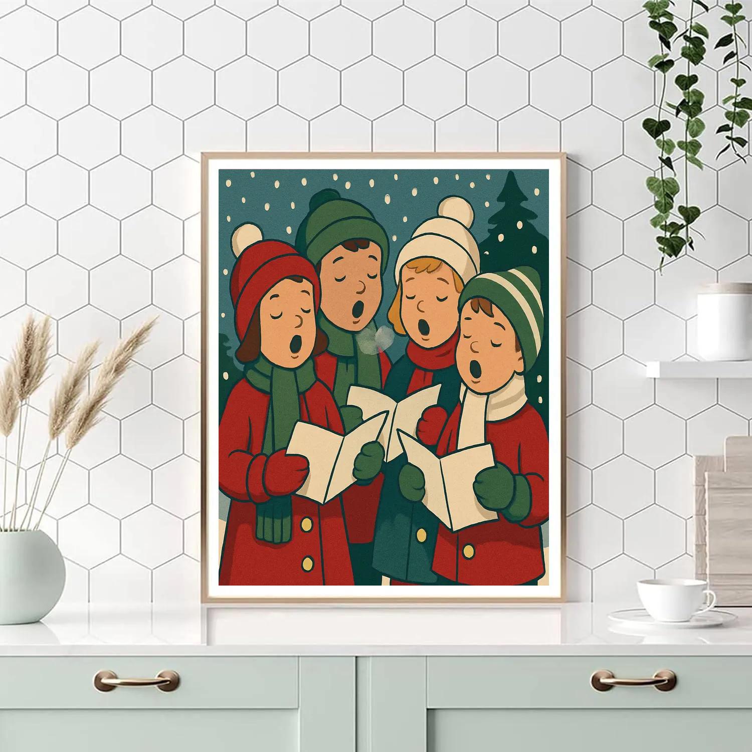 Childrens Snow Choir Number painting