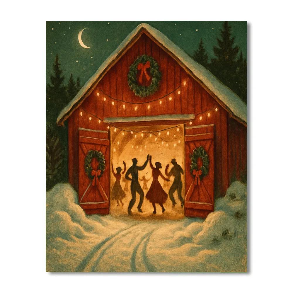 Festive Barn Dance Evening Paint by numbers kits