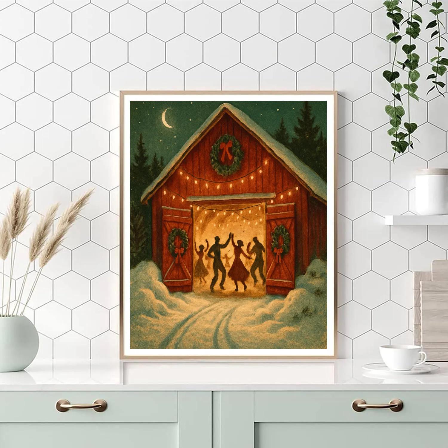 Festive Barn Dance Evening Paint by numbers kits