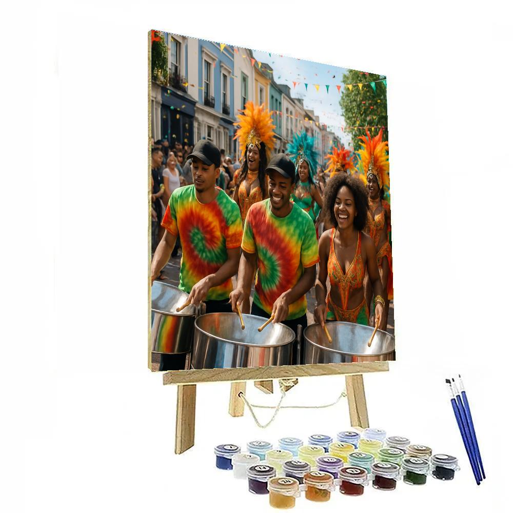 Notting Hill Carnival Street Parade paint by color