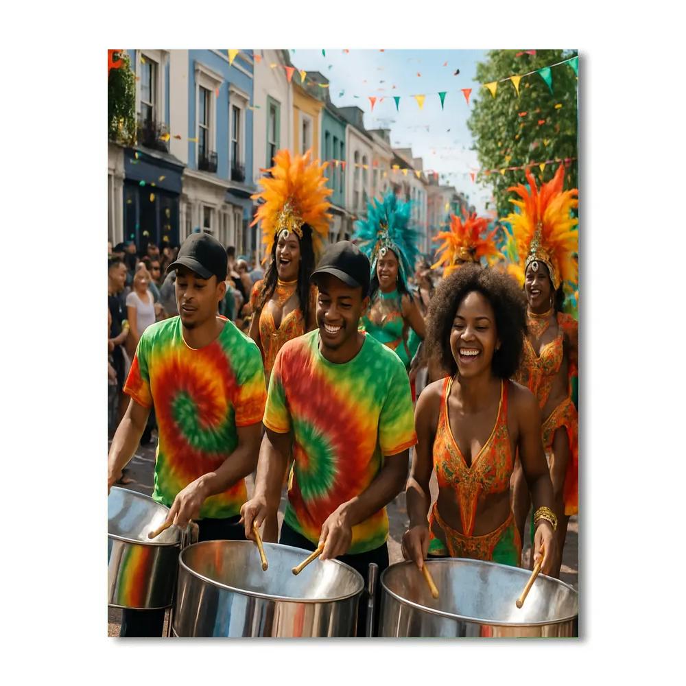 Notting Hill Carnival Street Parade paint by color