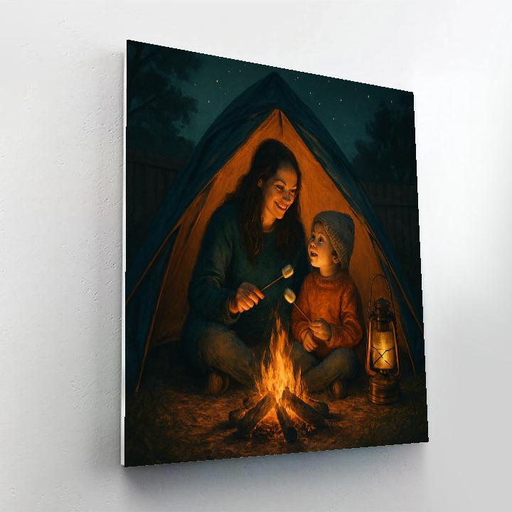 Backyard Camping Bond paint by number
