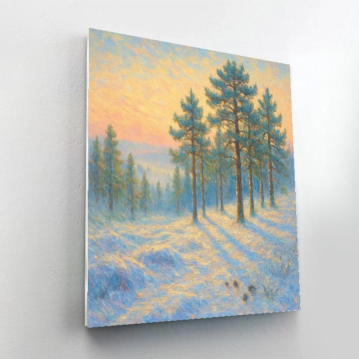 Sunrise Over Frosted Ridge paint by number
