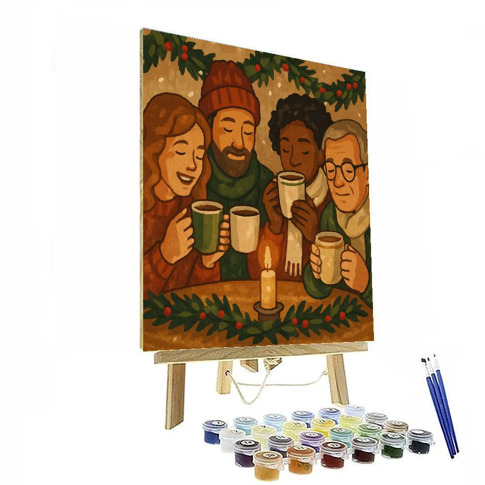Hot Cocoa Circle paint by number