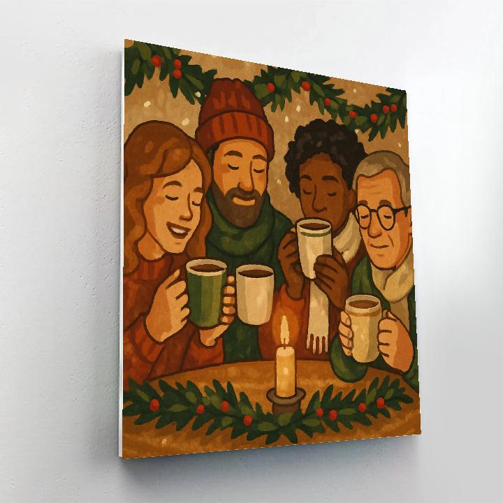 Hot Cocoa Circle paint by number
