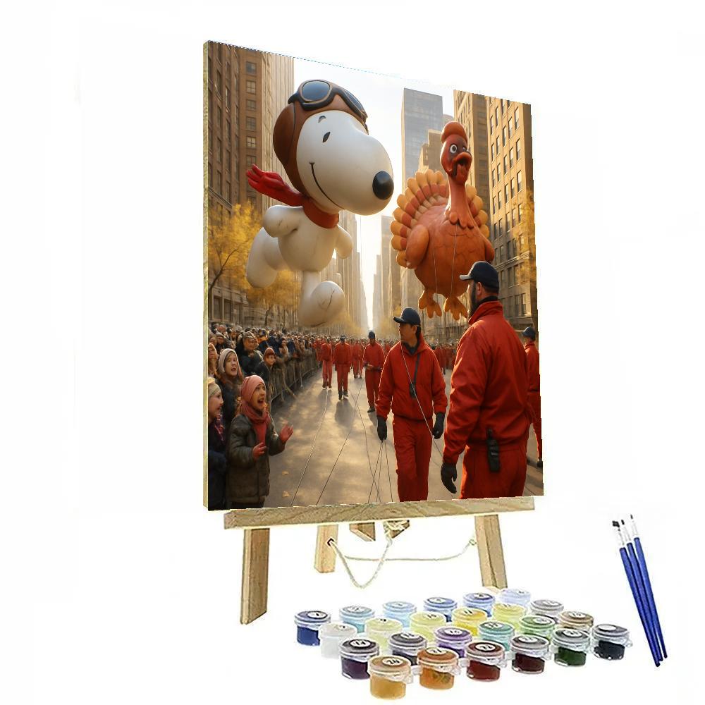 Macy Parade Balloon Lift Off painting number kit