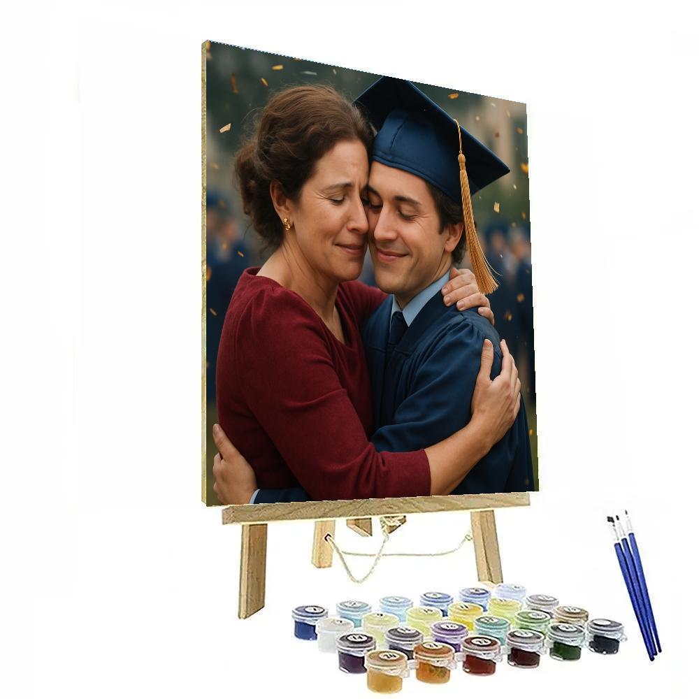 Graduation Hug Reunion Number painting