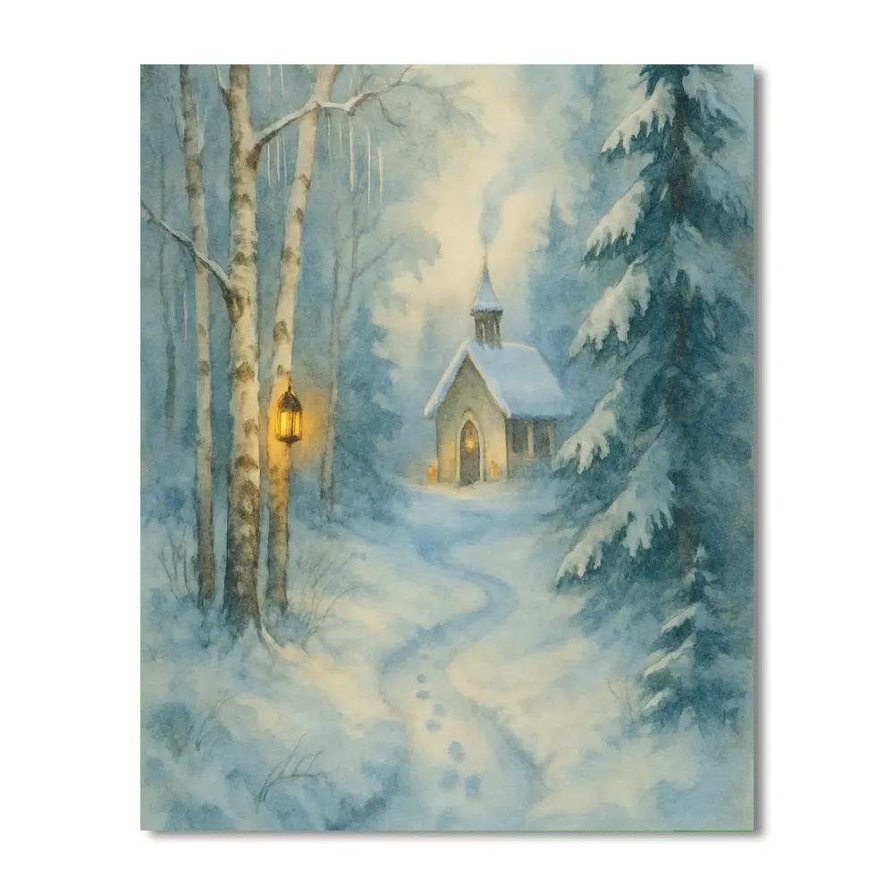 Quiet Chapel Path Number painting