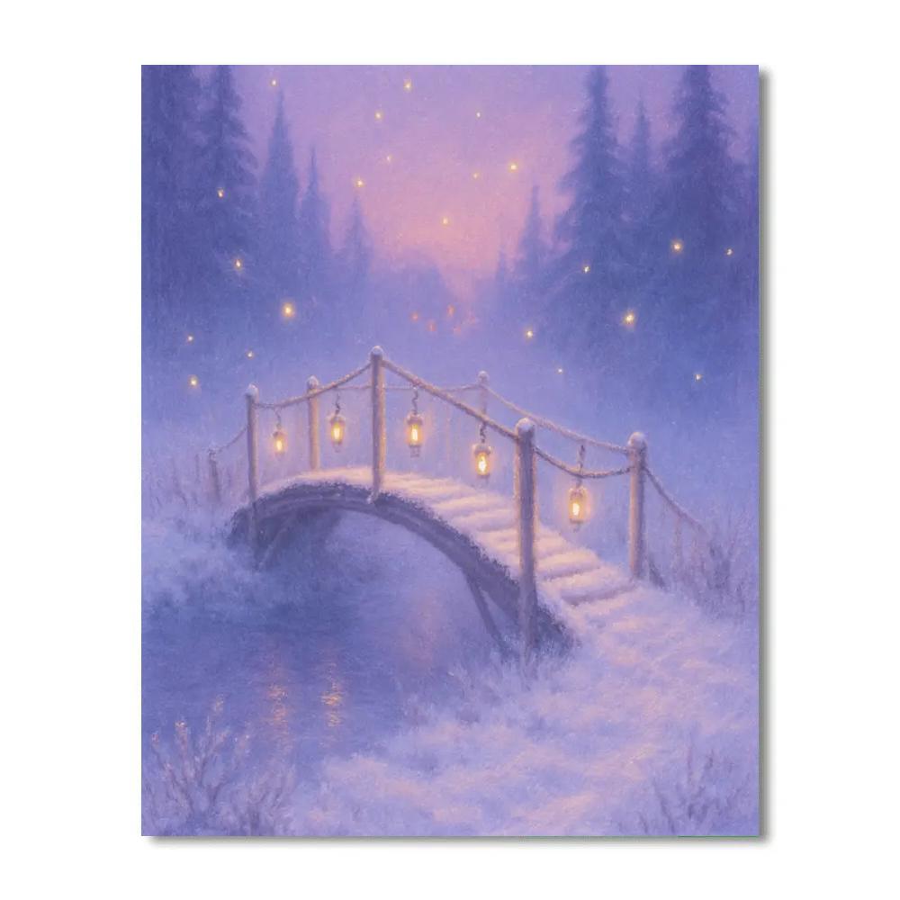 Frost Fairytale Bridge Paint by numbers art