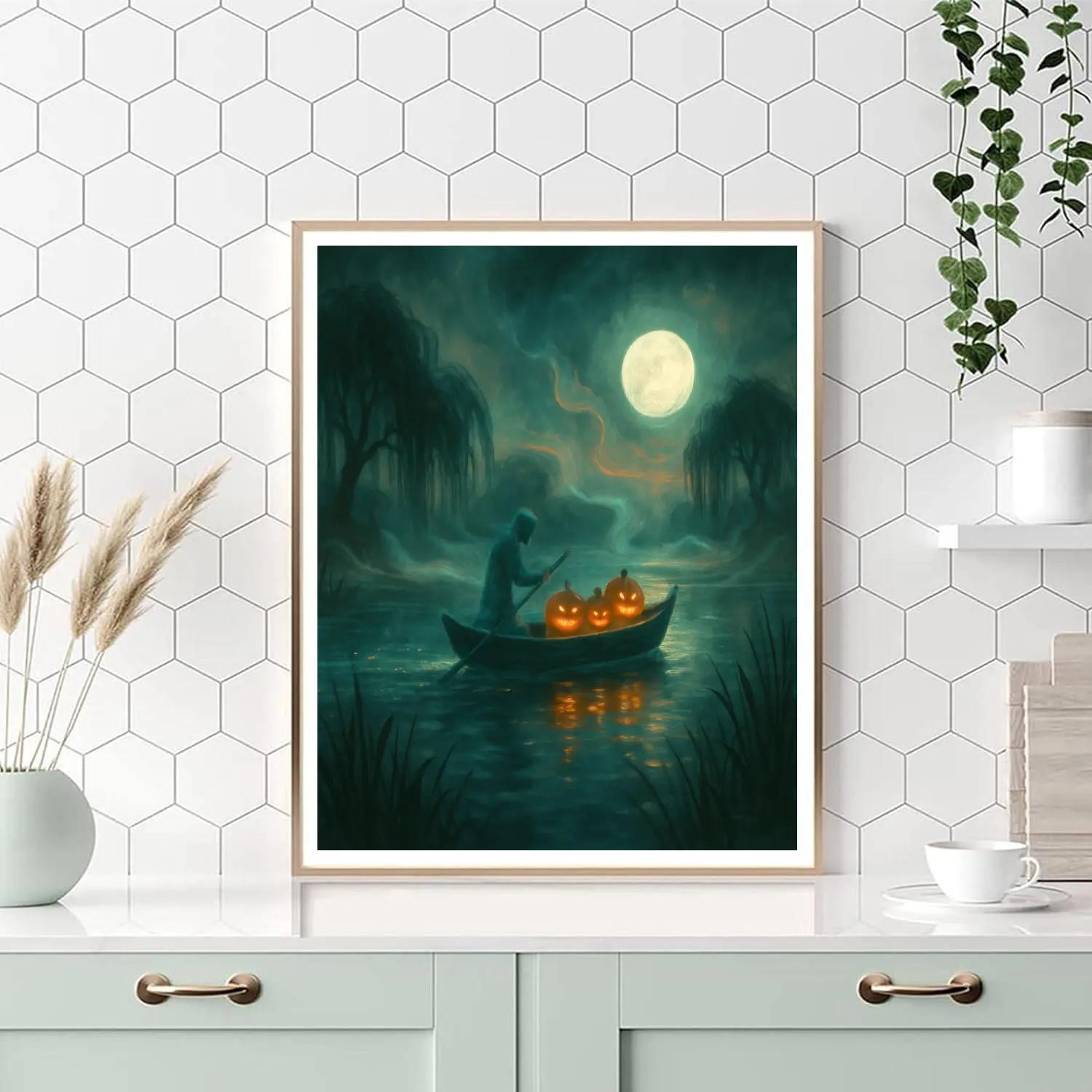 Phantom Ferry Crossing Paint by numbers art