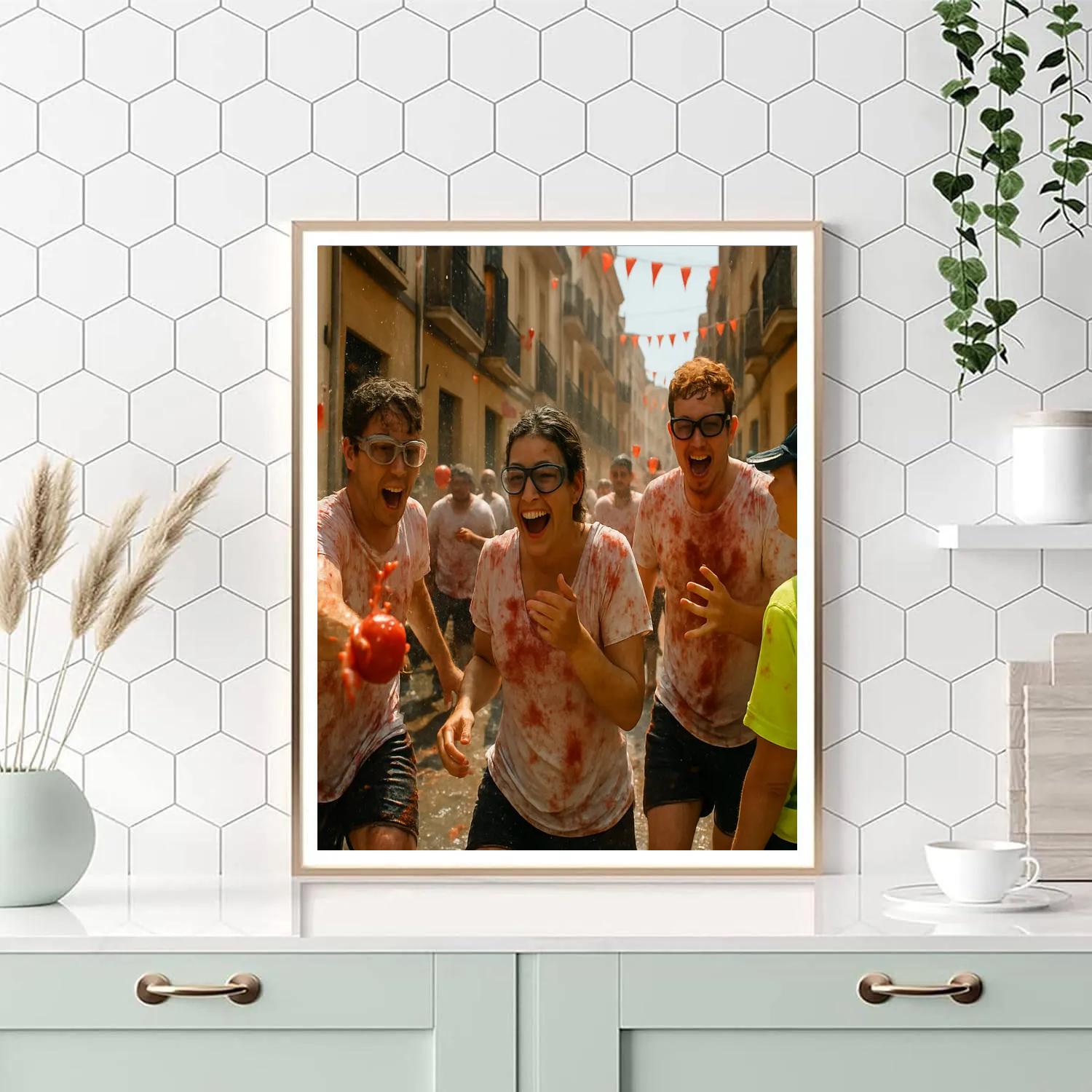 La Tomatina Tomato Throw paint by number