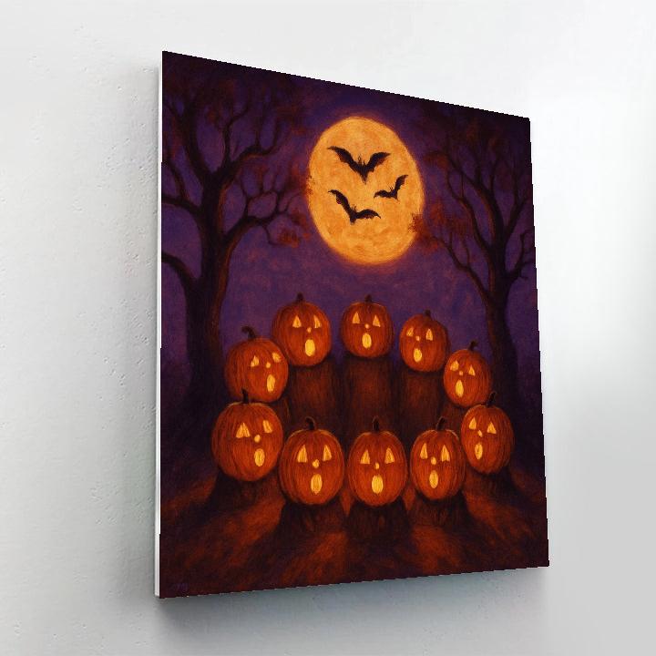 Midnight Orchard Choir Number painting