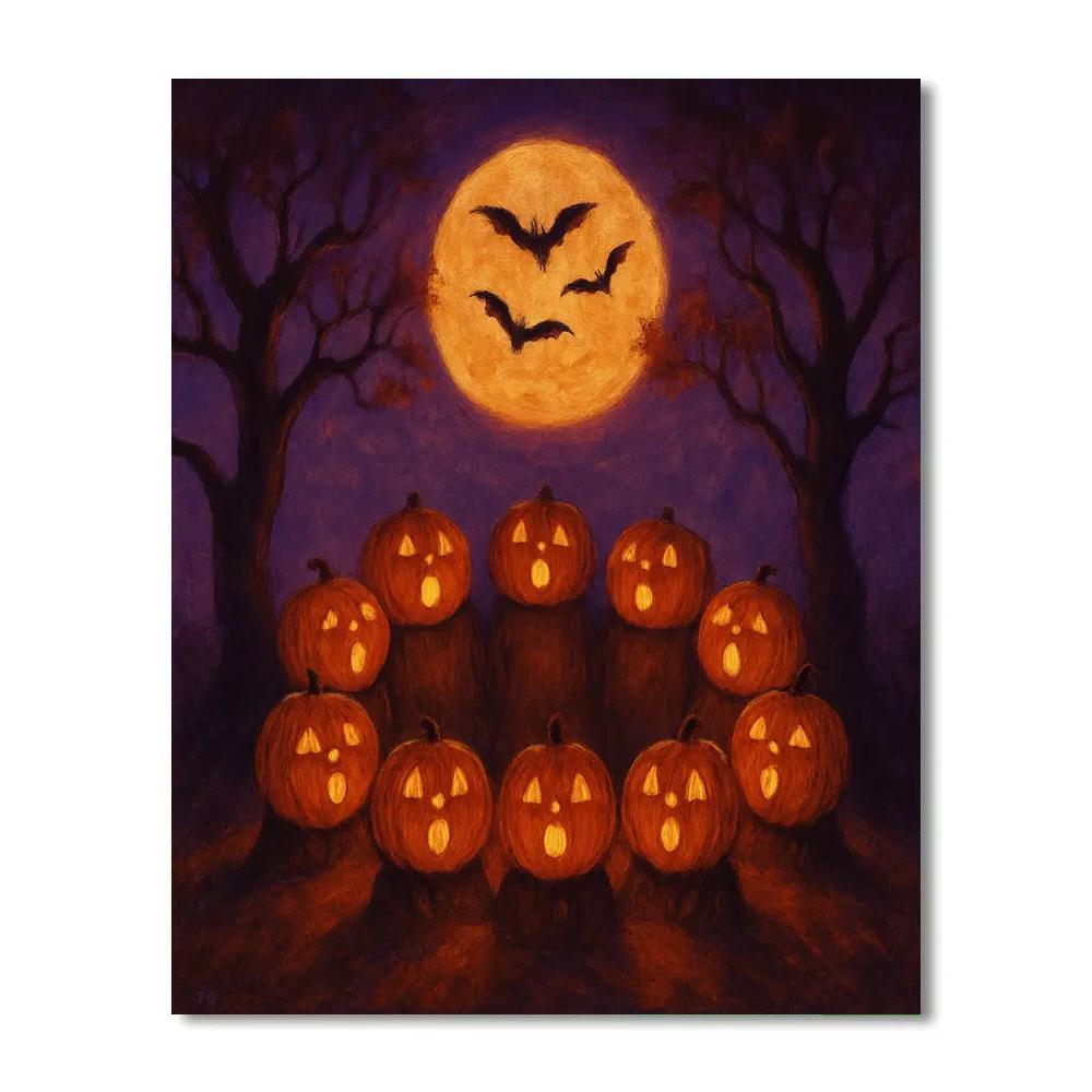 Midnight Orchard Choir Number painting