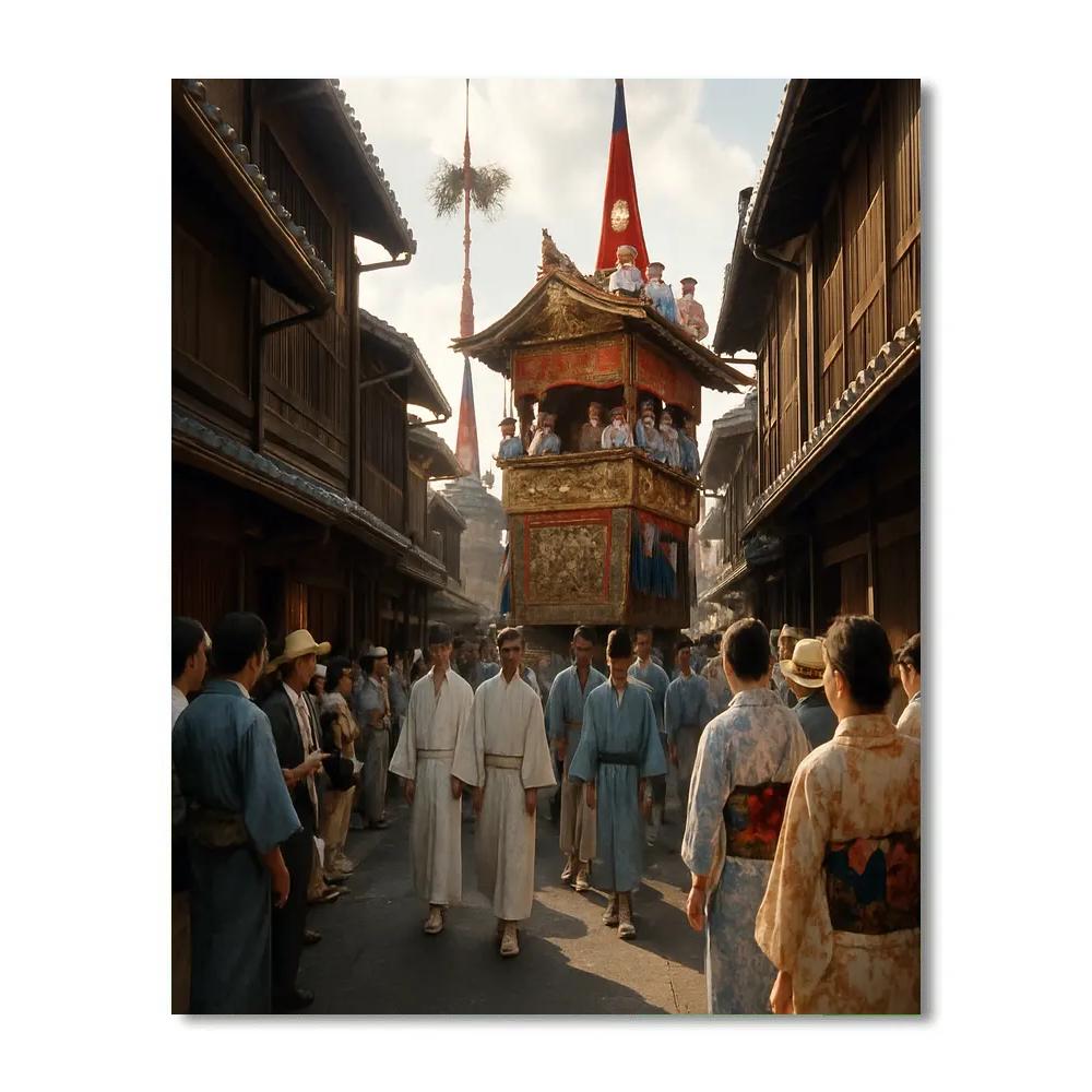 Gion Matsuri Yamaboko Parade Paint by numbers art