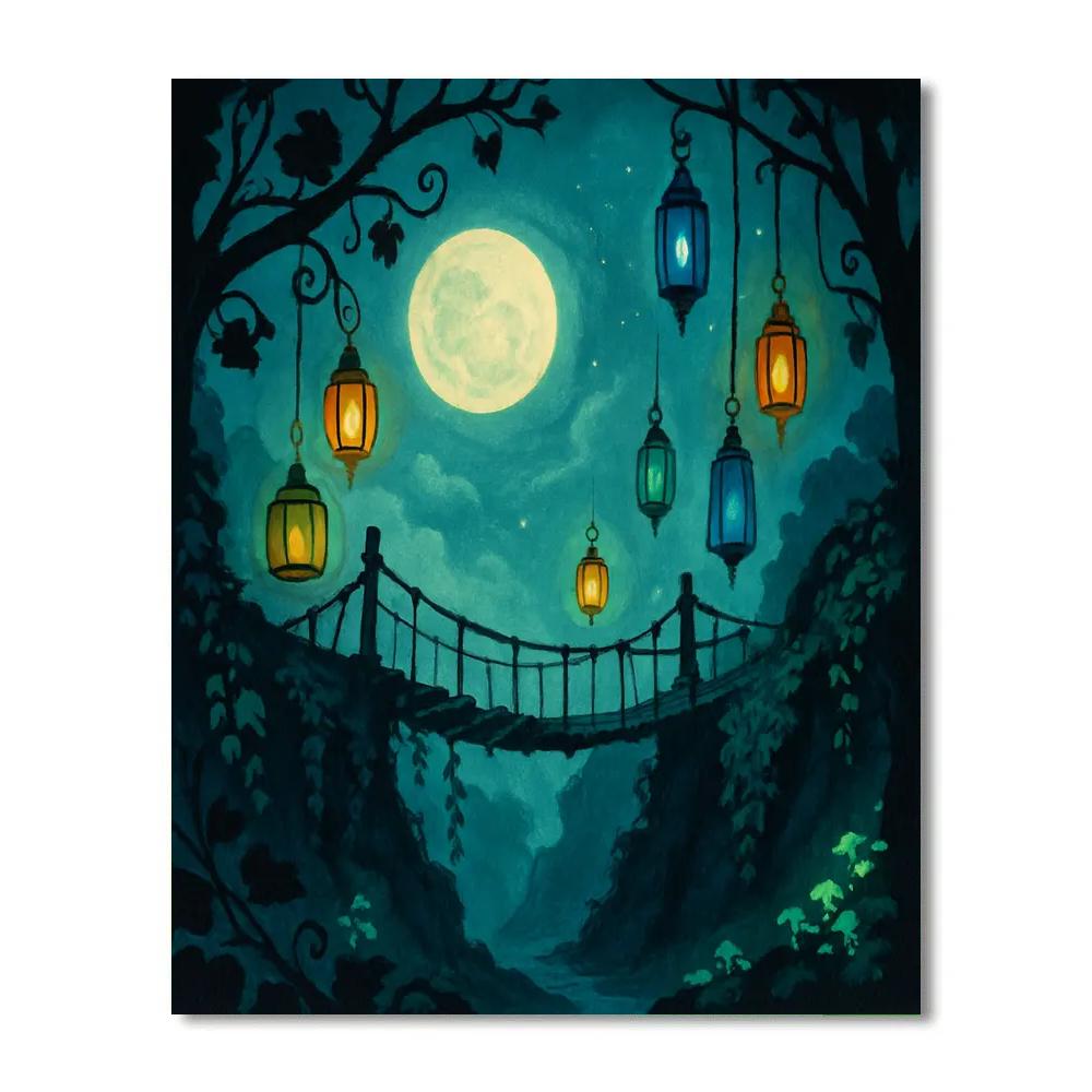 Lanterns Of The Hollow Bridge Painting by numbers kit