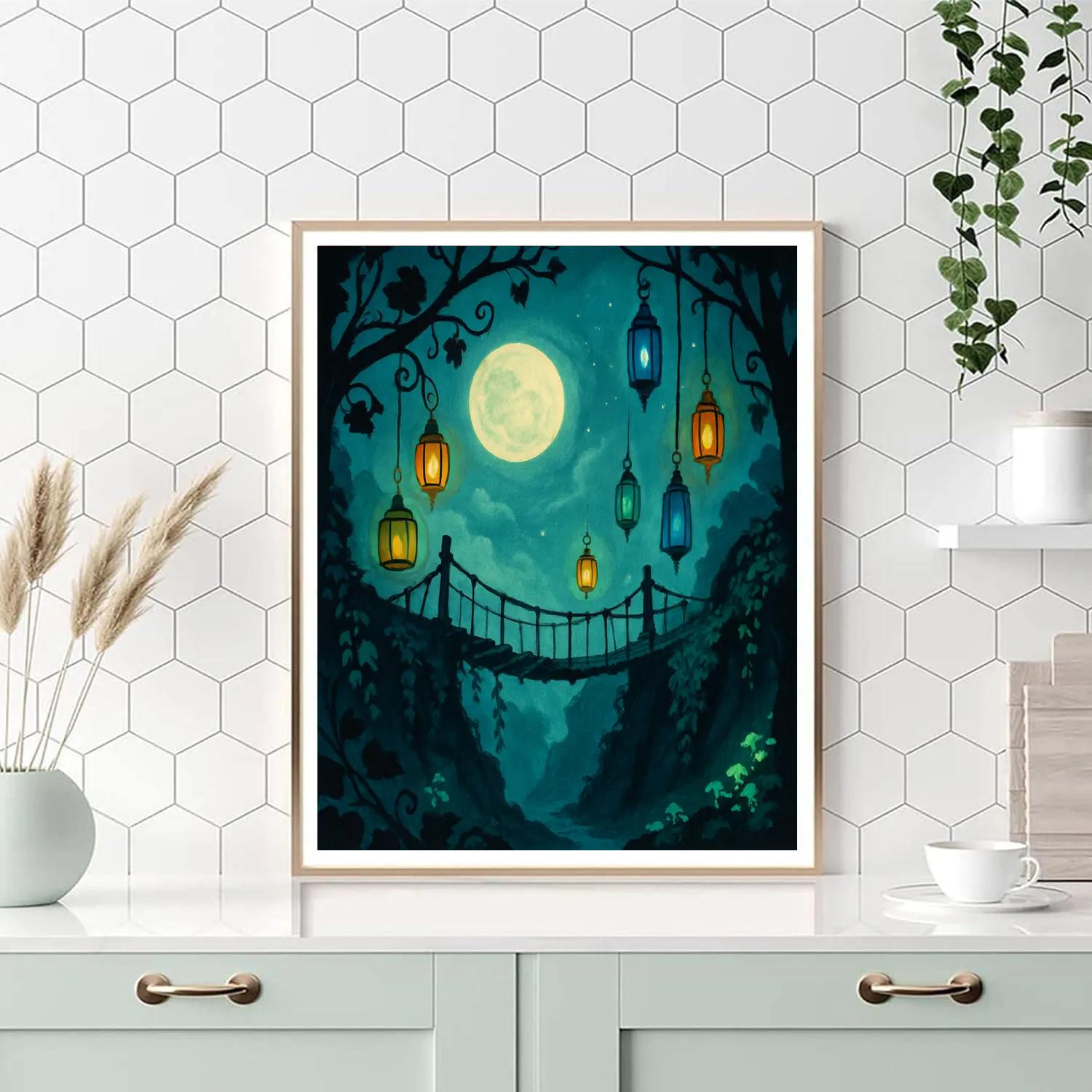 Lanterns Of The Hollow Bridge Painting by numbers kit