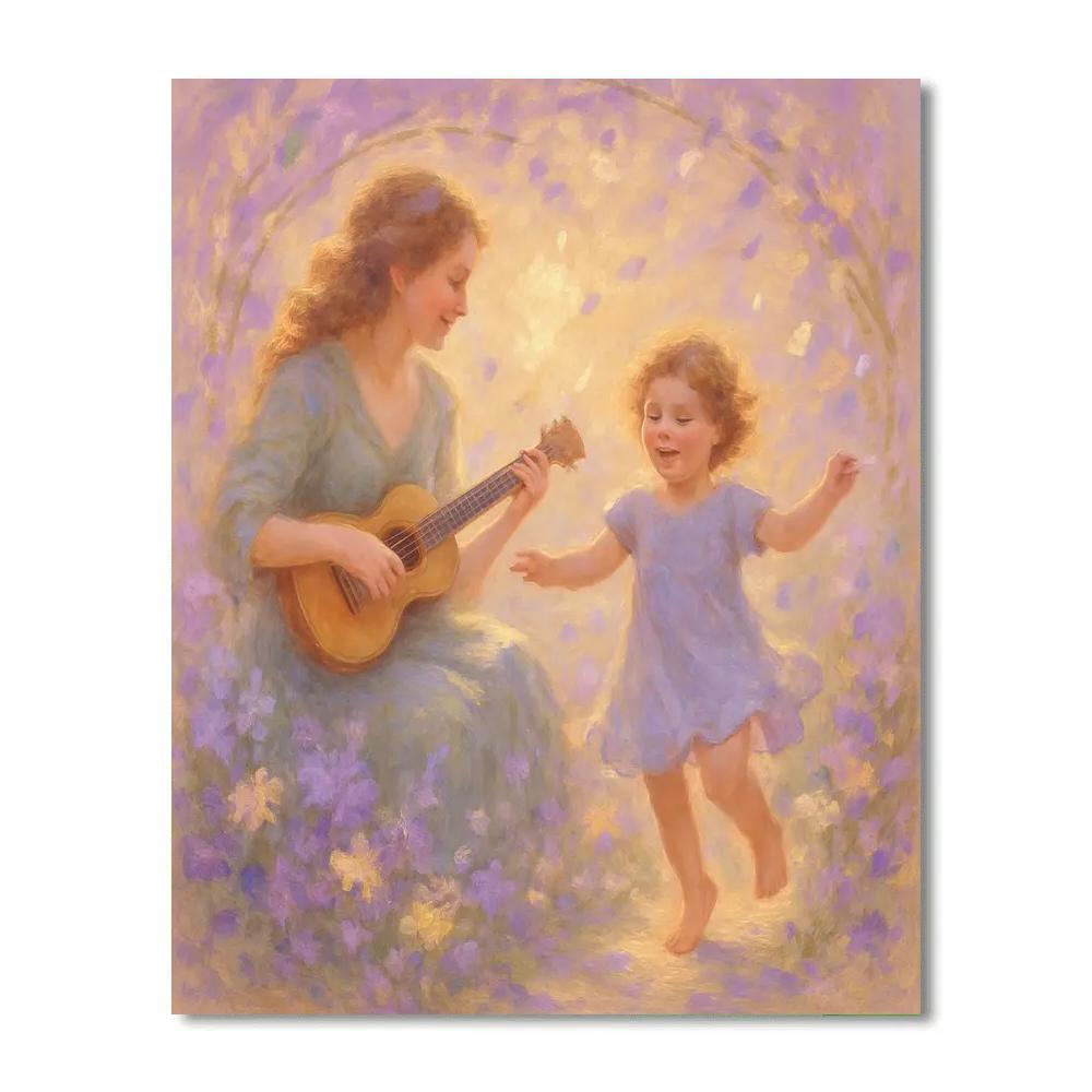 Mother And Child Garden Concert Paint by numbers art