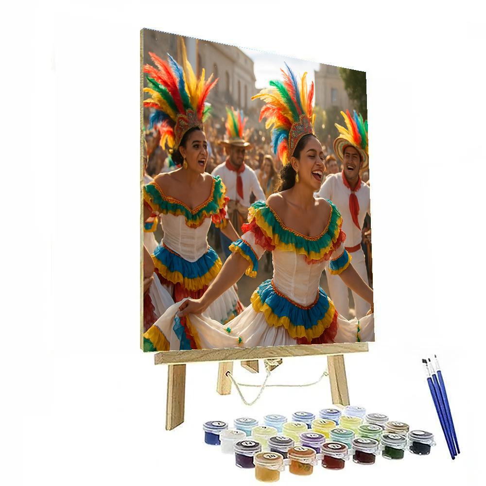 Carnival Of Barranquilla Street Dance paint by numbers