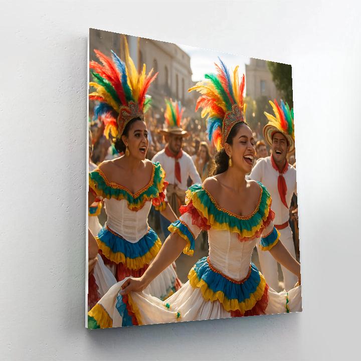 Carnival Of Barranquilla Street Dance paint by numbers