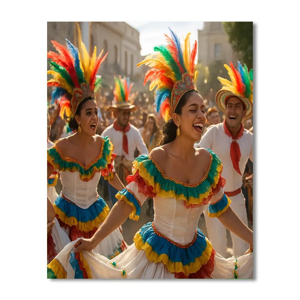 Carnival Of Barranquilla Street Dance paint by numbers