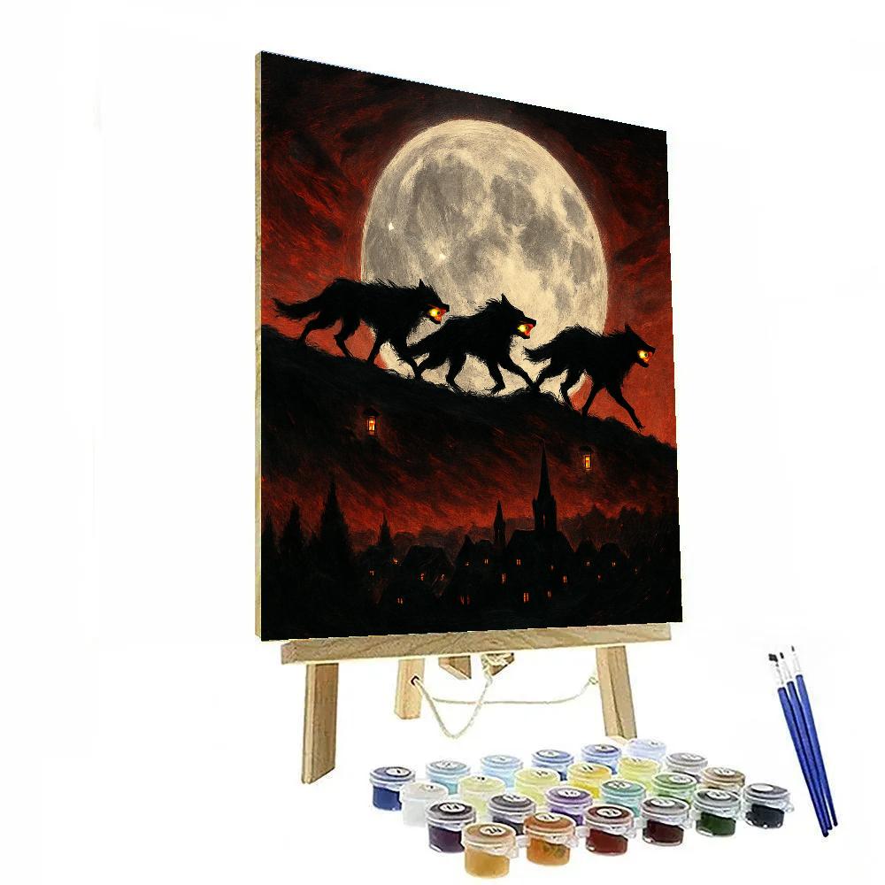 Ridge Of Lantern Wolves DIY paint by numbers