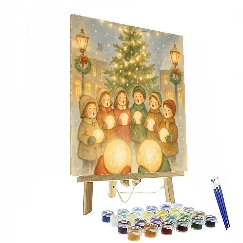Snow Lantern Village Choir Numbered painting kits
