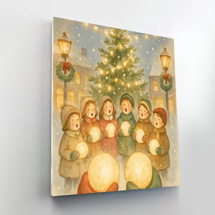 Snow Lantern Village Choir Numbered painting kits