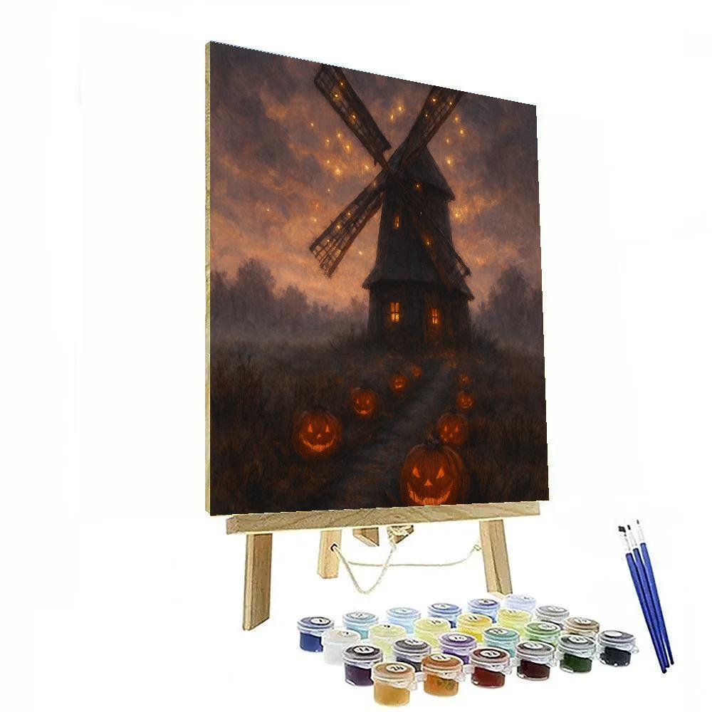 Windmill Of Whispering Lights paint by number