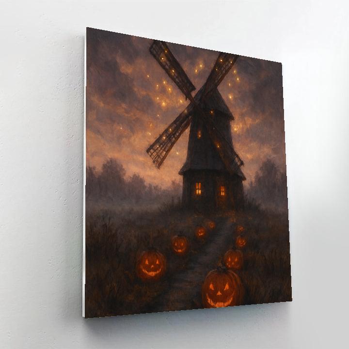 Windmill Of Whispering Lights paint by number