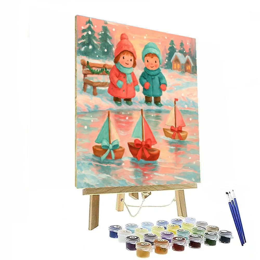 Frozen Pond Toy Sailors Painting by numbers kit