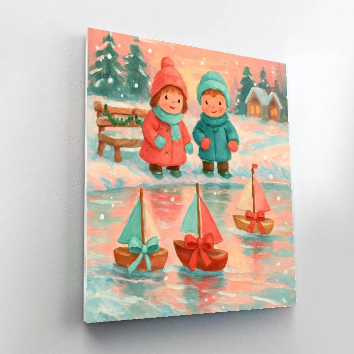 Frozen Pond Toy Sailors Painting by numbers kit