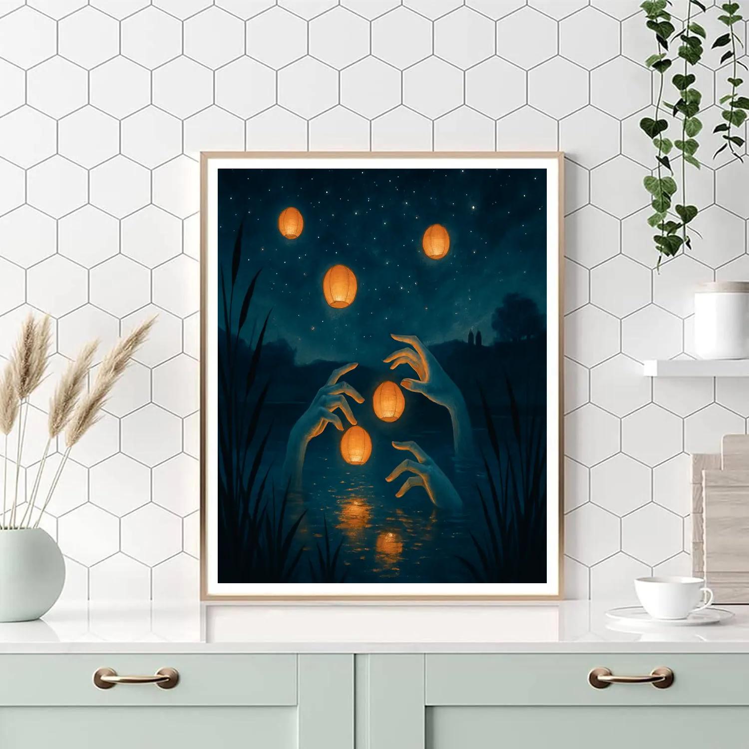 Oracle Pond Under Stars DIY paint by numbers
