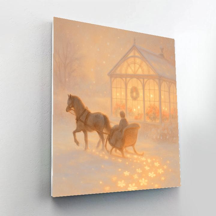 Sleigh Petal Trail Paint by numbers art