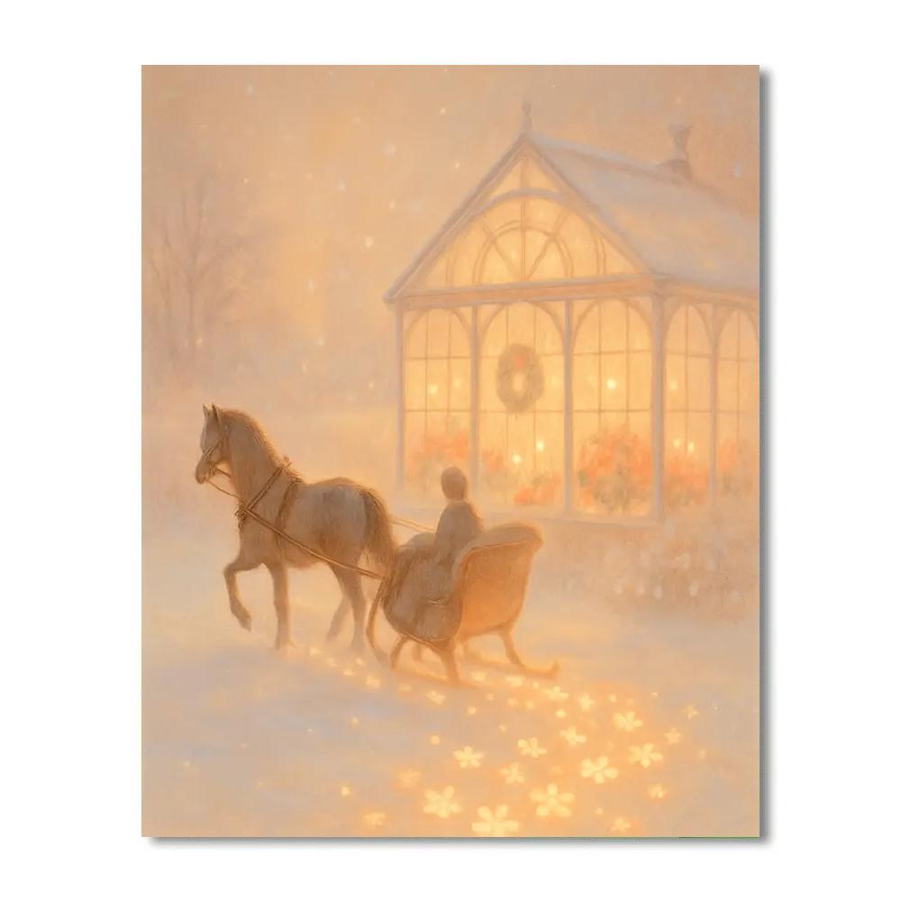 Sleigh Petal Trail Paint by numbers art