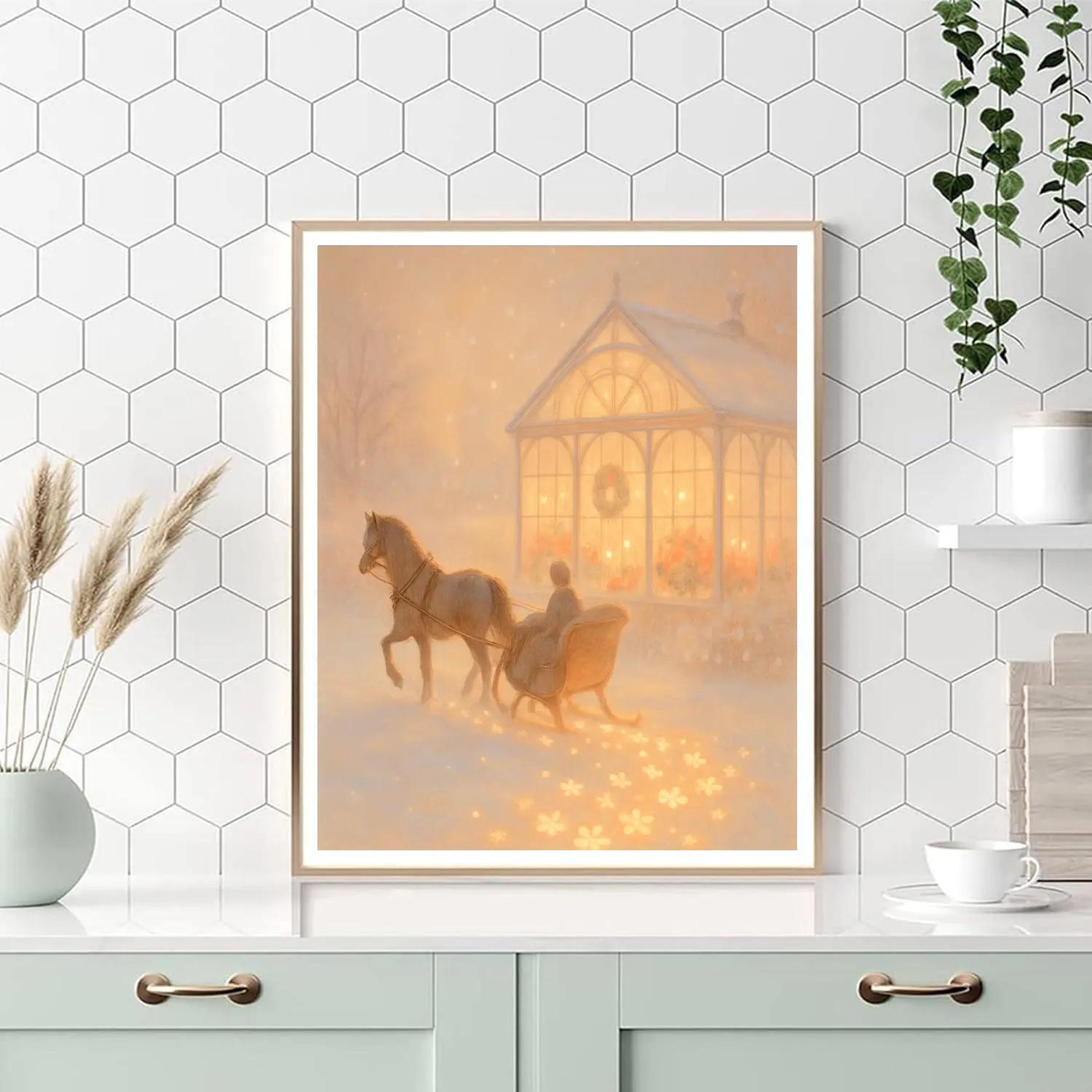 Sleigh Petal Trail Paint by numbers art