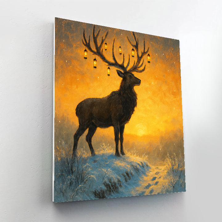Lantern Elk At Dawn paint by numbers