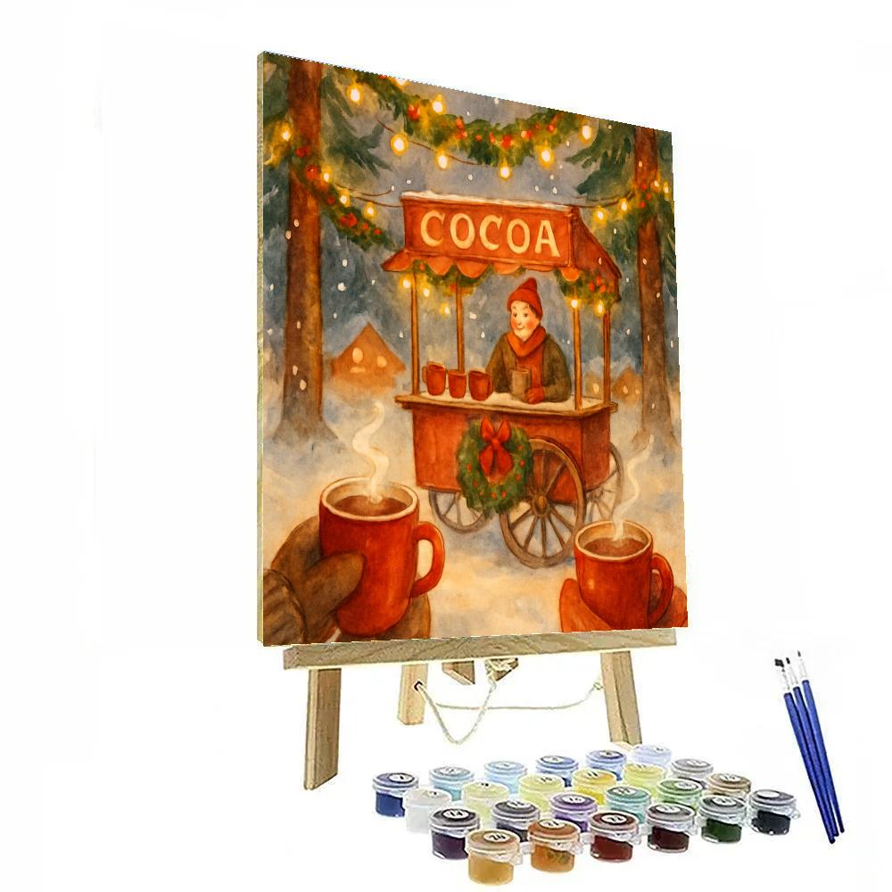 Cocoa Cart By The Pines paint by numbers