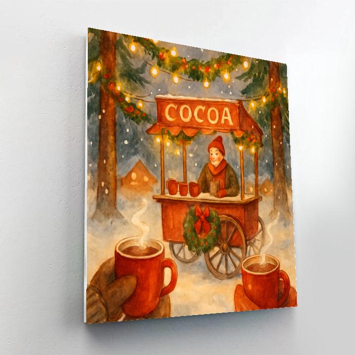 Cocoa Cart By The Pines paint by numbers