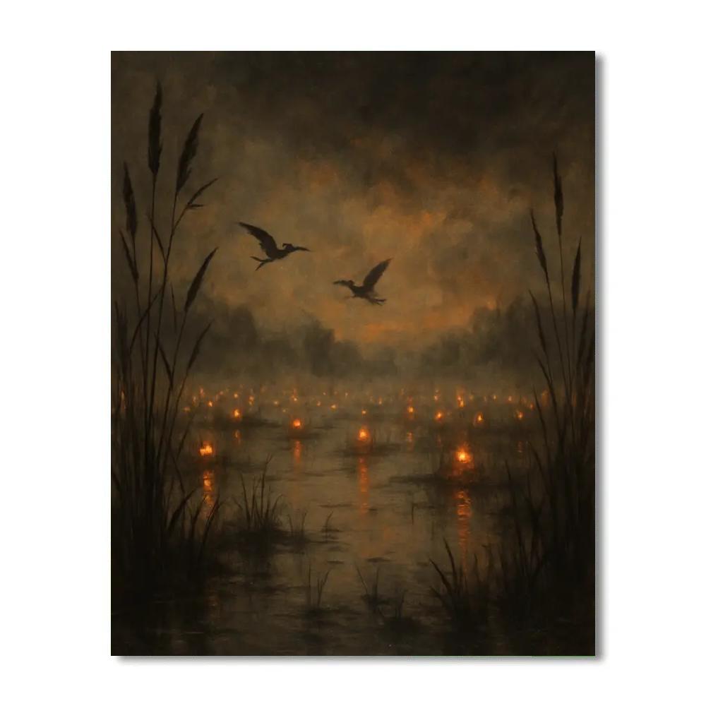 Marsh Of Echoed Lanterns Paint by numbers kits