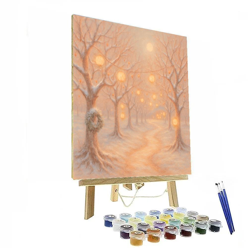 Frosted Orchard Lanterns Paint by numbers kits