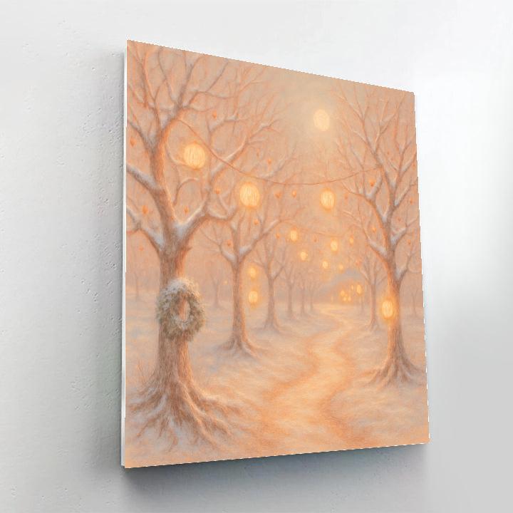 Frosted Orchard Lanterns Paint by numbers kits