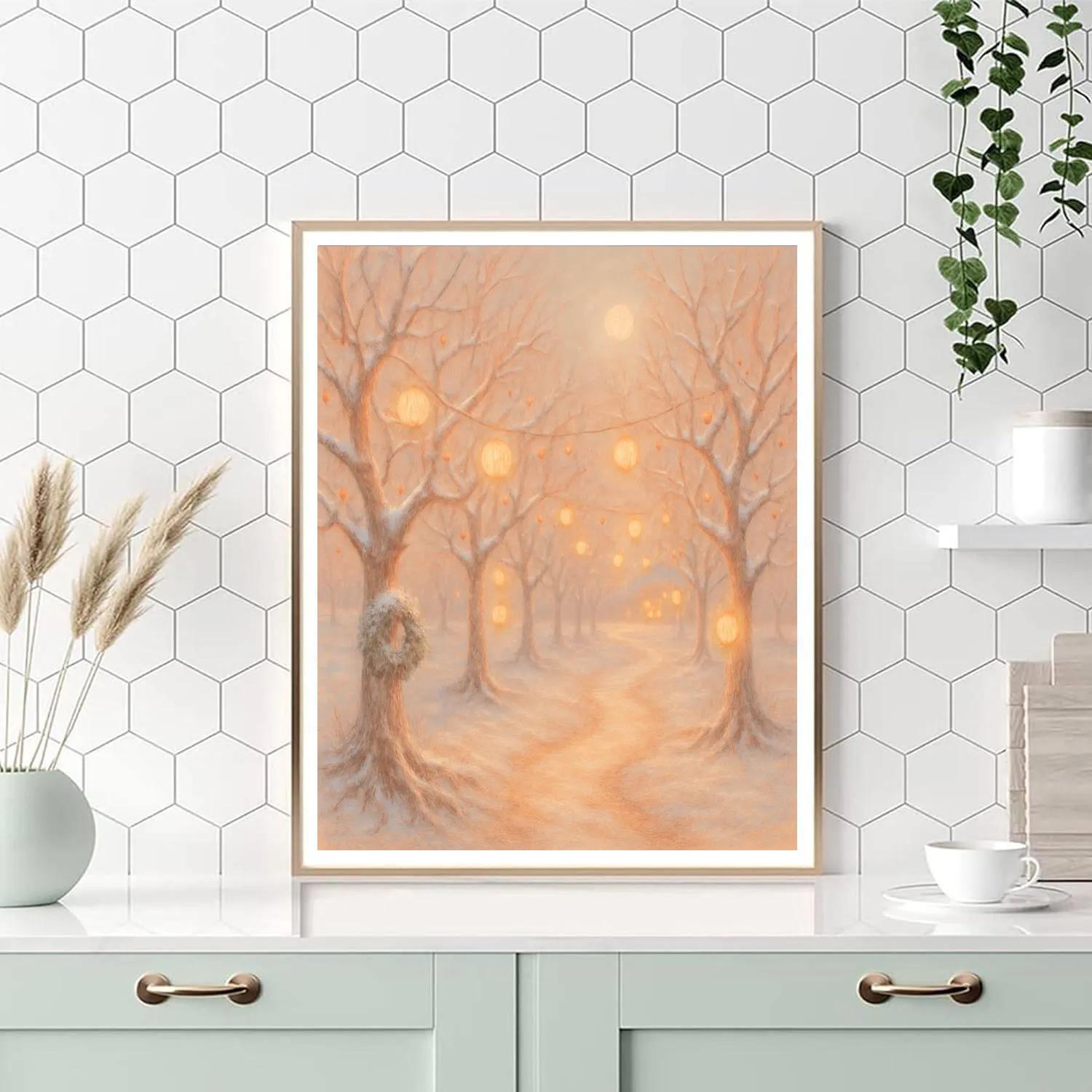 Frosted Orchard Lanterns Paint by numbers kits