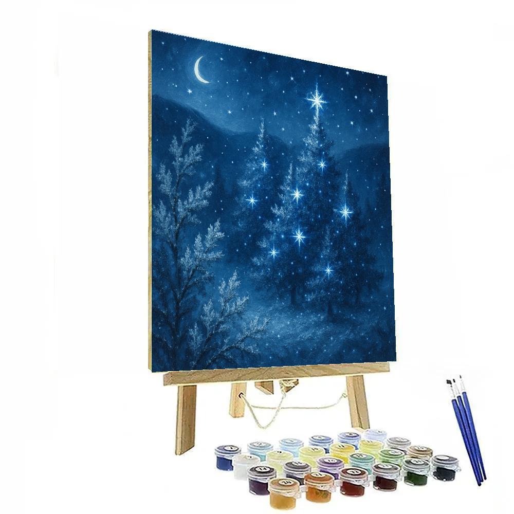 Sapphire Star Tree Garden Paint by numbers art