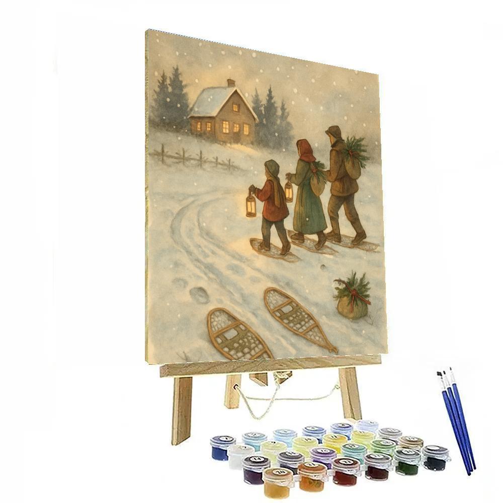 Snowshoe Lantern Expedition Number painting