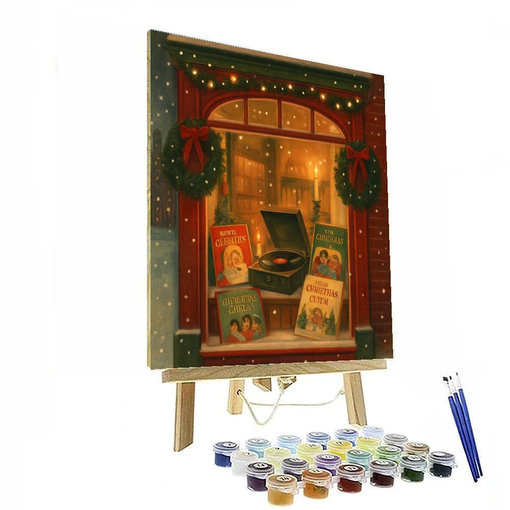 Evergreen Record Shop Night Paint by numbers kits